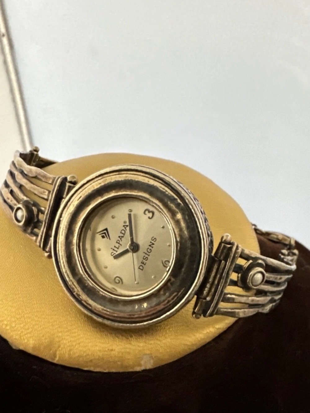 Gorgeous Sterling Silver Ladies Silpada Watch "Pearl Flower”